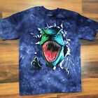 The Mountain T Shirt Childs XL Blue Rippin T Rex Tie Dye Dinosaur Raptor
