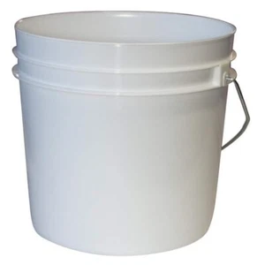 10-Pack 1 Gallon Plastic Pails Heavy Duty White Small Paint Buckets With Lids - Picture 1 of 2