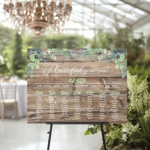 A2 Wedding Seating Plan Sign Board - W03 - Personalised - Picture 1 of 2
