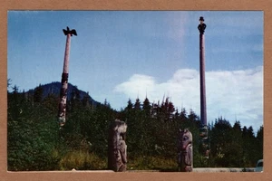 Abraham Lincoln Proud Raven Totem Pole Ketchikan Alaska UNP Chrome Postcard - Picture 1 of 2