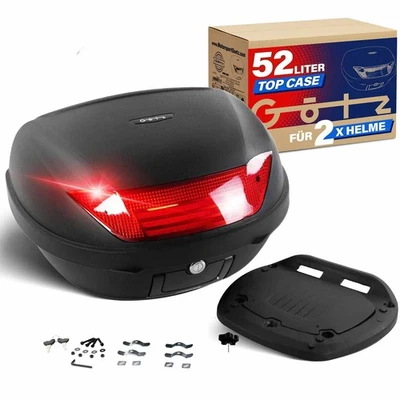 Topcase für Kymco Rollerkoffer top Case XXL mit 52Liter Helmkoffer Roller 2Helme - Bild 1 von 4
