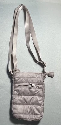 Steve Madden Women's Handbag Purse Pastel Pink Quilted Nylon Crossbody Bag - Image 1 of 4