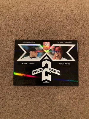Roger Clemens/Albert Pujols 2005 Donruss Elite Face 2 Face Black /500 - Image 1 of 2