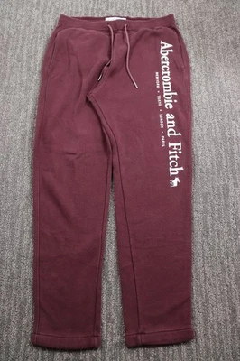 Pantalones de chándal para mujer Abercrombie de vellón suaves rojos pierna cónica medianos (30x27) Foto 1 de 4