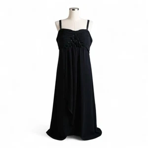 SELLING AS IS - DREAM DIVA Black Beaded Gown Chic Dress Plus Size 22 - Picture 1 of 4