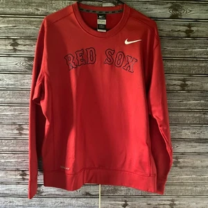 Nike Men's Boston Red Sox Long-Sleeved Pullover Size L Red Logo Therma-Fit - Picture 1 of 7