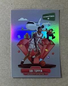 2020-21 Prizm Draft Picks Basketball Obi Toppin Downtown Rookie Card #D-18 - Picture 1 of 2