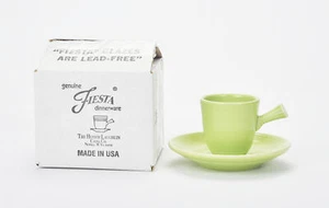 Fiesta Fiestaware AD Después de la Cena / Juego de Taza y Platillo Demitasse Chartreuse Nuevo en Caja - Imagen 1 de 7