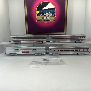 MTH Premier 20-2153 Santa Fe El Capitan Aluminum 15" 4 Car Passenger Set Used O - Picture 1 of 24