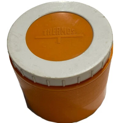Termo Vintage King-Seeley Modelo 1155 Tarro Aislante 8oz Alimentos Sopa Naranja Foto 1 de 4