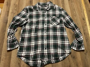 Bogari Shirt, Mens Size XL, Green White Red, Plaid, Button Up, Designed in Italy - Picture 1 of 11