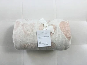 Pottery Barn HEART JACQUARD Table Throw 50” sq NWT - Picture 1 of 3