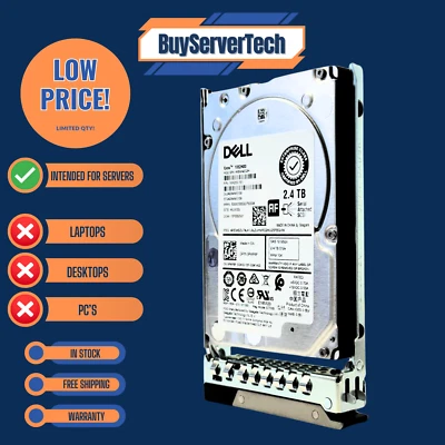 Dell RWR8F 2.4TB 10K SAS 12Gbps 2.5" HDD ST2400MM0159 256MB Cache 0HRS + 2YR WTY - Image 1 of 4