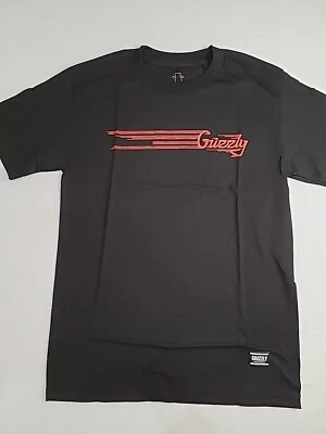Grizzly Griptape Sz S Streaks Skateboard T Shirt Black Streetwear  - Image 1 of 4