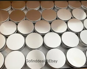 24 Set (48 pcs) 2oz Aluminum Round Screw top Metal Tins,Can,Jar Container N Lid. - Picture 1 of 5