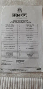 STOKE CITY RESERVES v WREXHAM RESERVES 2000/2 - Picture 1 of 1
