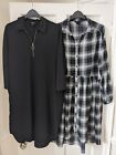Monki Dress Size Small Oversized Relaxed Fit Short, Midi x2 Dresses