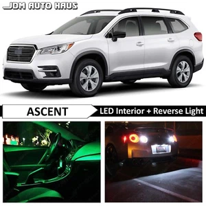 Kit de 19 unidades de equipamiento de bombillas LED inversas interiores verdes para Subaru Ascent 2019 - Imagen 1 de 12