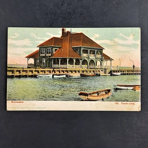 Antique 1905 UDB Postcard Curt Teich Colortone Milwaukee Yachet Club Postcard! - Picture 1 of 3