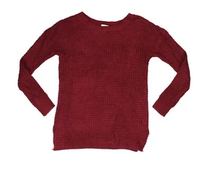 Ultra Flirt Chunky Knit Long Sleeve Lightweight Crew Neck Sweater NWT Cabernet - Picture 1 of 1