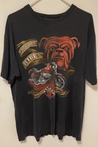 Vintage Red Dog Beer This Dog Rides 1995 XL T-shirt Men Single Stitch Biker Rare - Picture 1 of 11