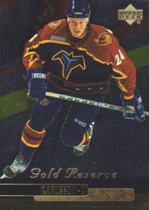 1999-00 Upper Deck Gold Reserve Hockey #337 Andreas Karlsson RC Thrashers
