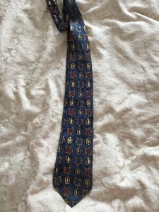 Pure silk tie blue by Principles for men - Picture 1 of 3
