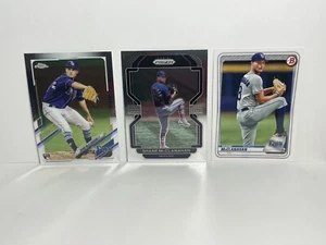 Shane McClanahan 2021 Topps Chrome, Prism & 2020 Bowman 3 Lot FREE SHIPPING - Picture 1 of 6