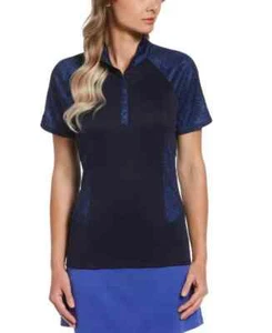 PGA TOUR Women's Tonal Lace Printed S/S Golf Shirt NWT Size: LARGE FREE SHIPPING - Picture 1 of 4