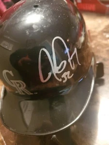 JASON JENNINGS AUTOGRAPHED MINI HELMETS W/COA COLORADO ROCKIES - Picture 1 of 2