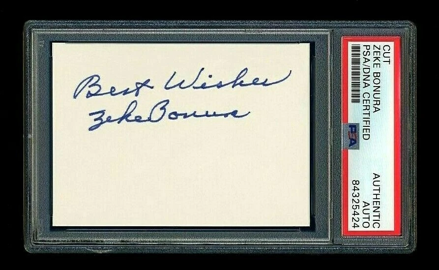 ZEKE BONURA SIGNED MINT CUT PSA/DNA AUTOGRAPHED CHICAGO WHITE SOX CUBS - Image 1 of 1