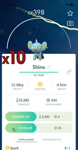 Pokemon TRADE - 10x Shinx Trade !! Good Chance of Lucky and Good IVs !! - Picture 1 of 1