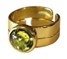 12th Doctor Who CAPALDI RING gold & green baltic amber by Magnoli Clothiers