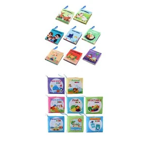 8x Soft Baby Books Newborn Sensory Toy for 0-12 Months Newborn Boys Girls - Picture 1 of 8