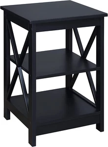 Convenience Concepts Oxford End Table with 15.75 in x x 24 in, Black - Picture 1 of 6