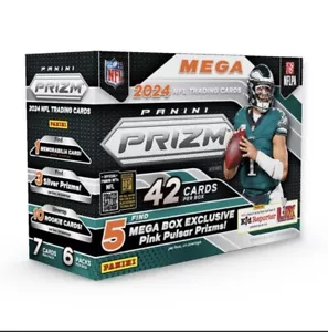 2024 - Panini Prizm - NFL Football Mega Box - Target Pink Pulsar - In Hand - Picture 1 of 2