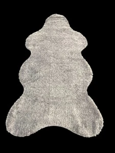 LÄUFER IN CURLED LAMMFELL OPTIK  " KAI "  IN GRAU GR. 110 X 180# SCHMUCKJAGD - Bild 1 von 3