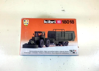 KIBRI NO. 18018 TRACTOR AND TRAILER H0 - Immagine 1 di 4