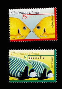 Christmas Islands 1995 Australia Fish Stamp Set 374-5 CV $4.50 Shipping FREE aft - Picture 1 of 1