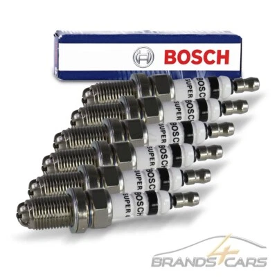 6x BOSCH SPARK PLUG FOR BMW 3 SERIES E36 E46 5 SERIES E34 E39 E60 7 SERIES E38 E65 X3 Z3 Z4 - Image 1 of 4