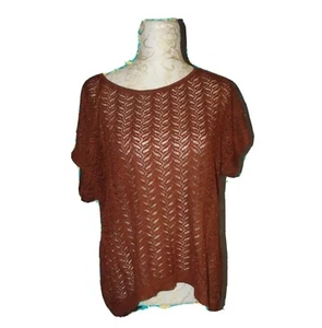 WORTHINGTON Gr. S Chevron Strick Dolman Kurzarm Shirt leichter Pullover small - Bild 1 von 2