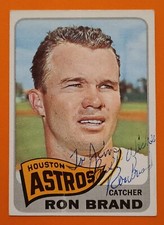 RON BRAND Hand Signed 1965 Topps #212 Houston Astros Autograph Auto Card