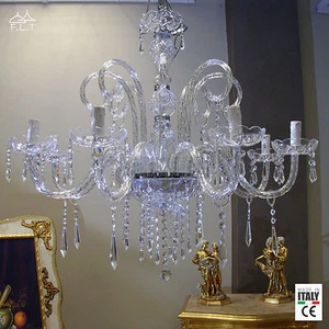 Lampadario cristallo classico 8 luci cromato salotto soggiorno DESIGN SWAROVSKY - Picture 1 of 3