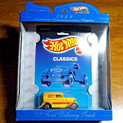 Camión de reparto Ford Hot Wheels Vintage Classics 1989 30 años '32 amarillo BW Foto 1 de 3