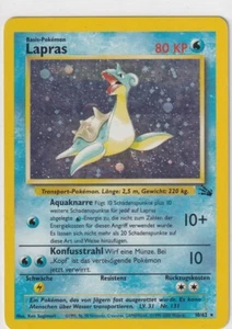 Pokemon Card Trading Card Fossil No. 10/62 Lapras Holo German 5 - Picture 1 of 2