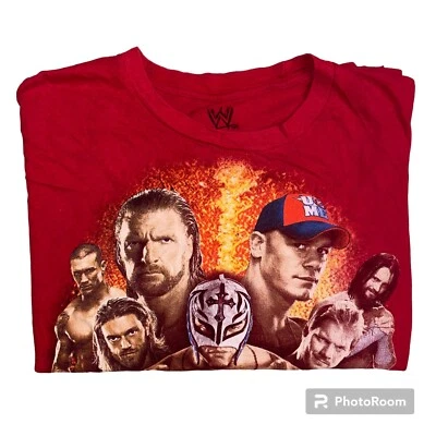 Camiseta de lucha libre WWE 2010 para niños talla L triple H Cena Mysterio Batista Foto 1 de 4