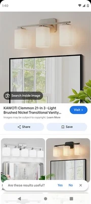 Progress Lighting P215909 Three-Light Bath and Vanity - Brushed Nickel - Image 1 of 4