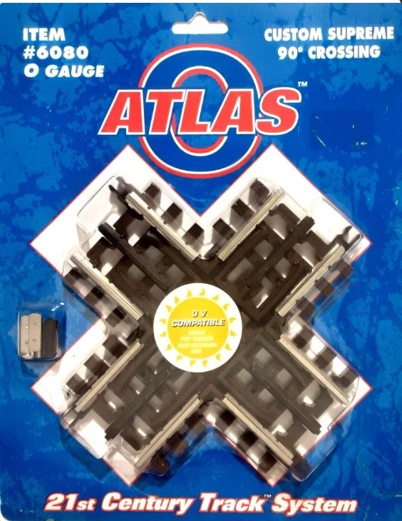 Atlas 6080 O Gauge 90° Nickel Silver Track Crossing Custom Supreme - Image 1 of 1
