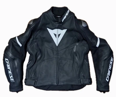 Dainese Avro 4 Sports Touring Urban Leather Jacket EU 56 US XL Black Matt &White - Image 1 of 4