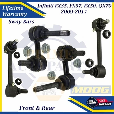 Eslabones oscilantes delanteros y traseros MOOG OEM para Infiniti FX35/FX37/FX50/QX70 2009-2017 Foto 1 de 4